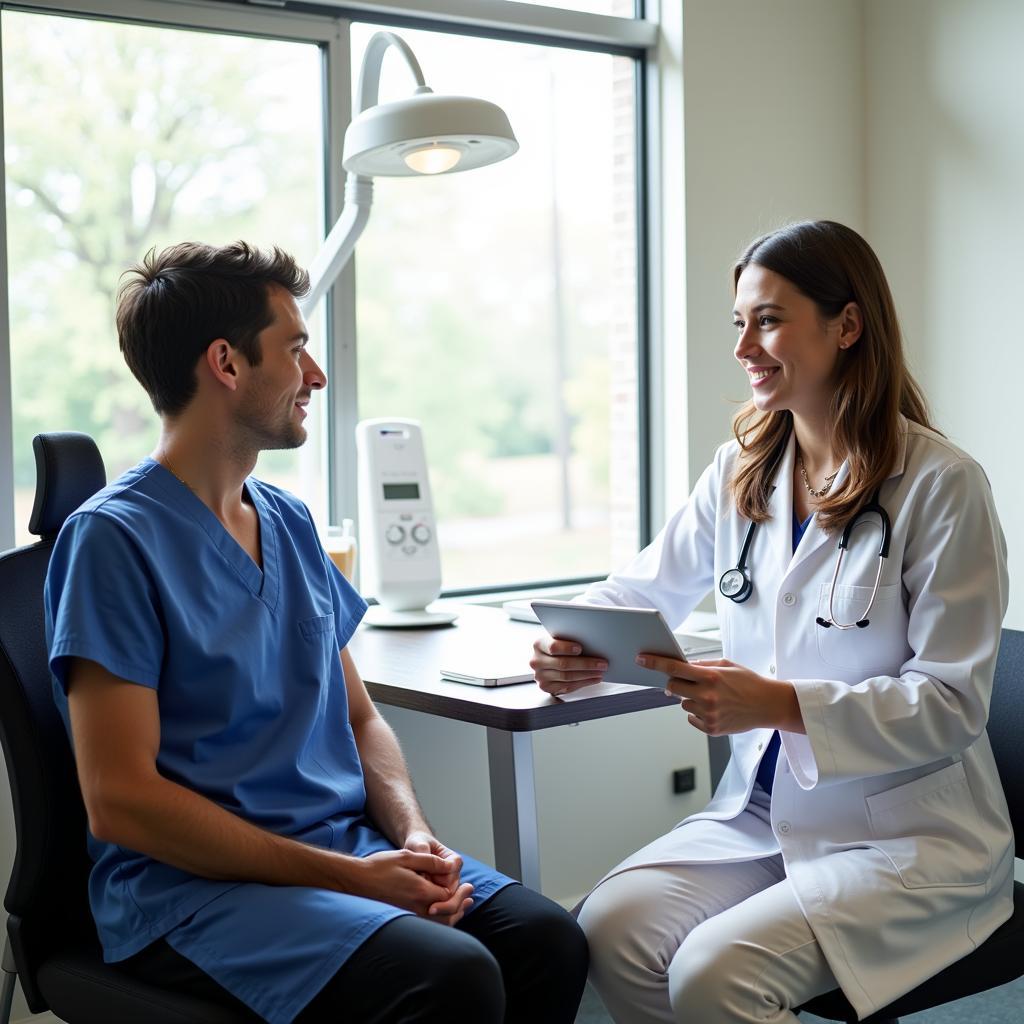 Doctor Consulting with a Patient at Glen Burnie MD Hospital 