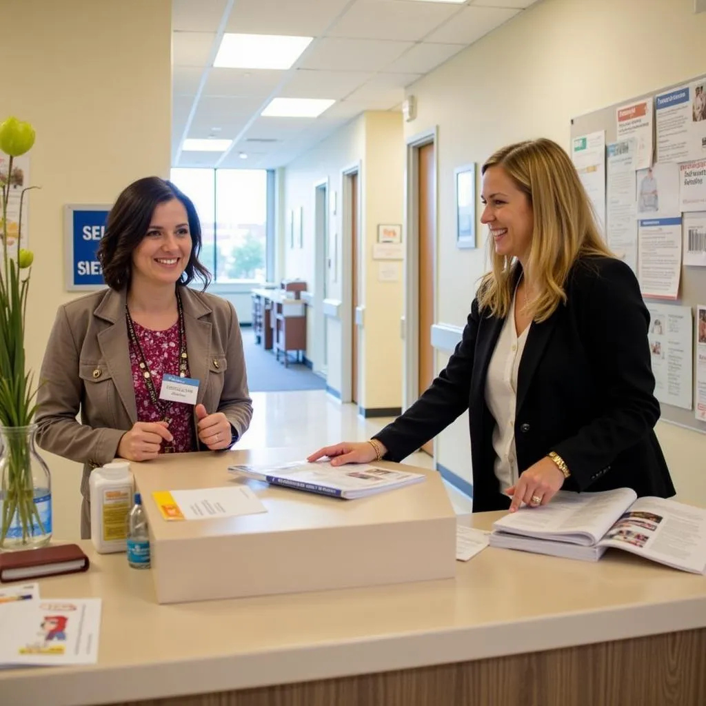 Good Sam Hospital Information Desk with Staff