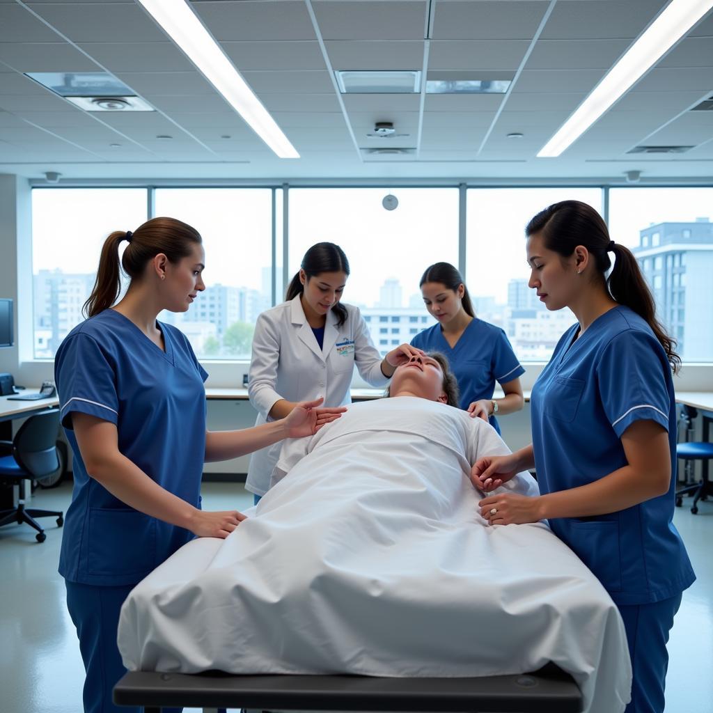 New Grad RNs in Simulation Lab Training at Good Samaritan Hospital