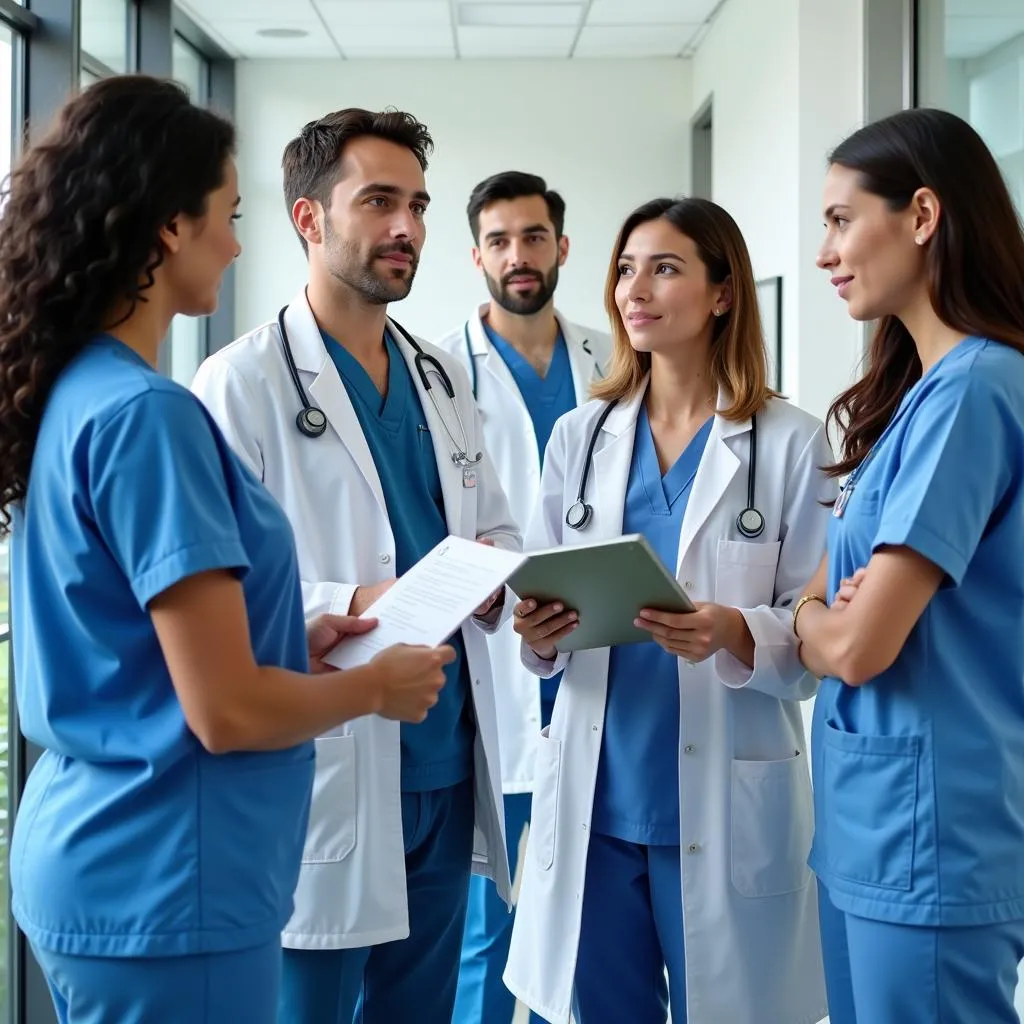 Medical team collaborating at Goodall Hospital