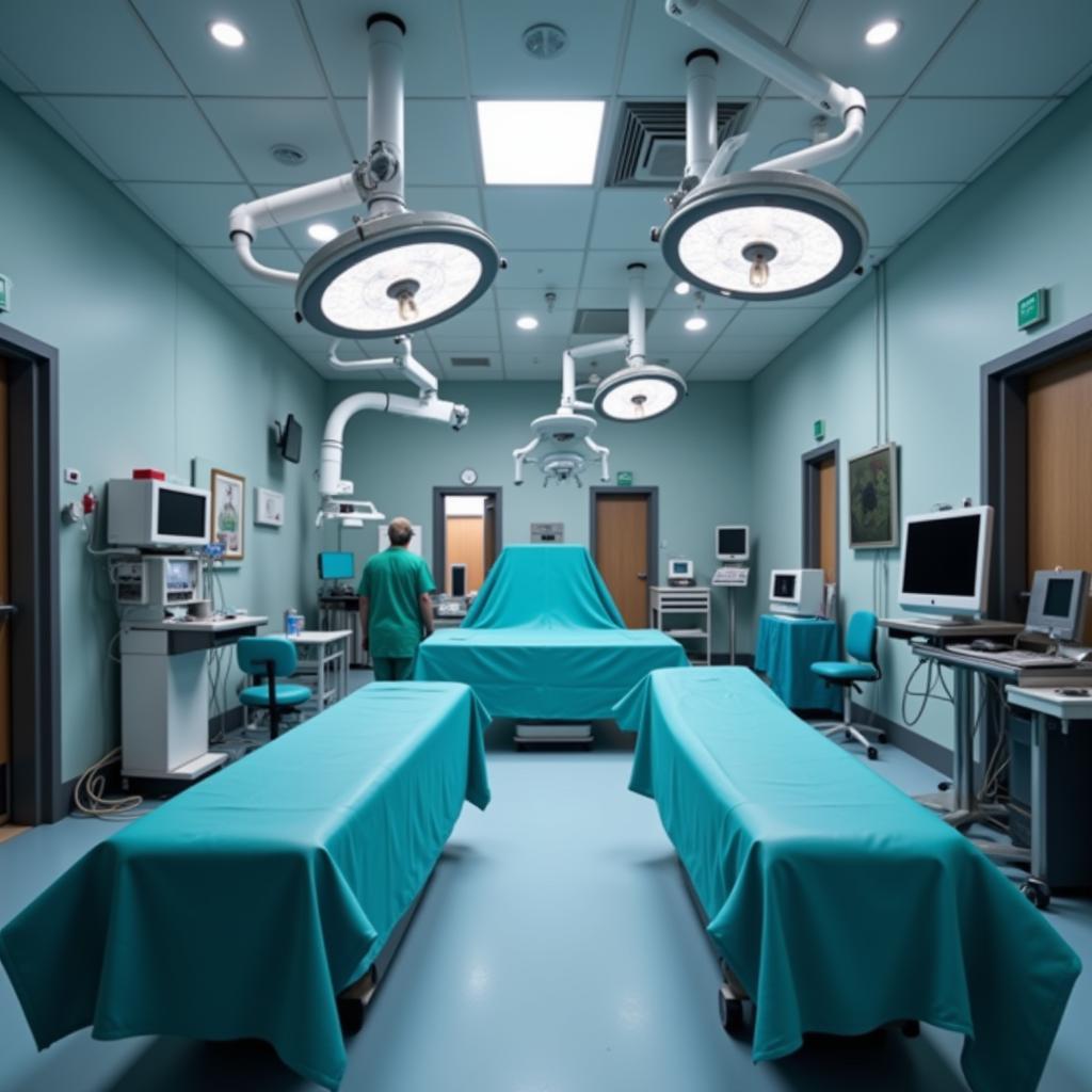 Advanced surgical suite with robotic equipment