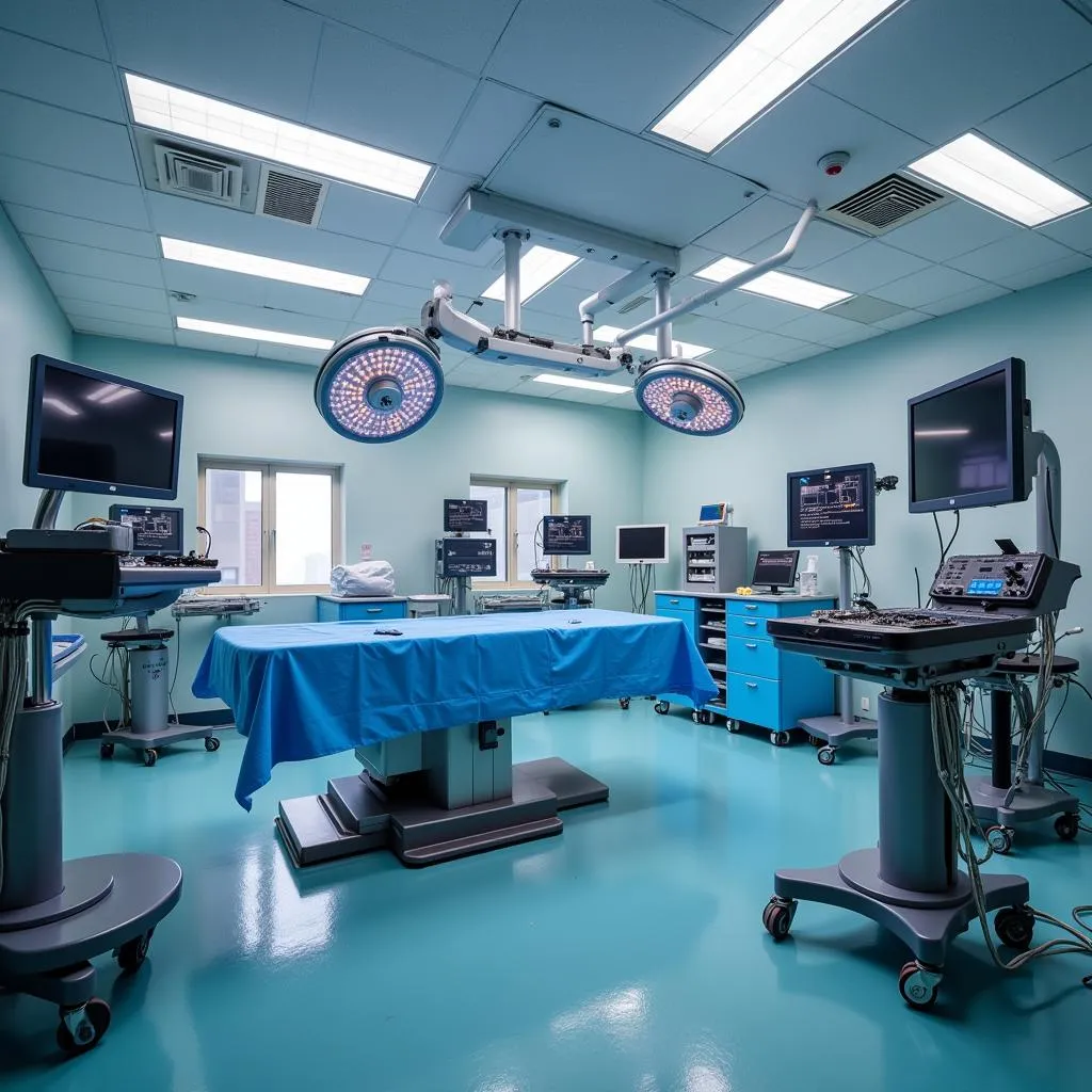 Advanced surgical suite with robotic equipment