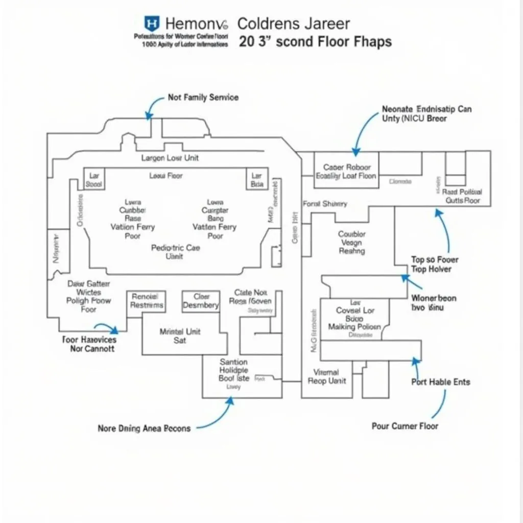 Grady Hospital second-floor map