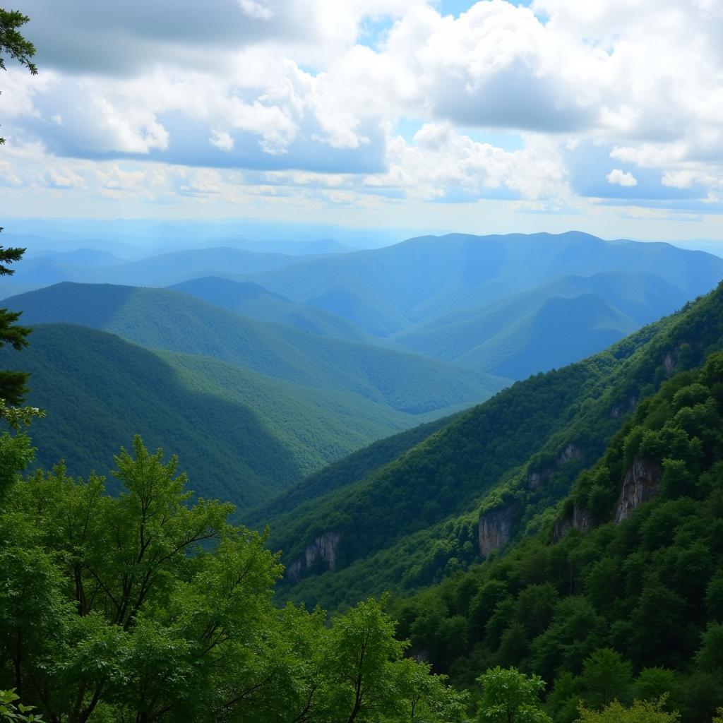 Scenic view of the Great Smoky Mountains National Park 