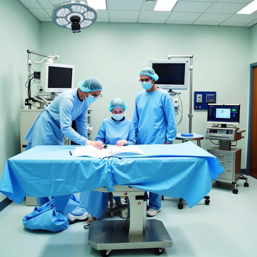 Advanced surgical equipment in a Hale Hospital Haverhill operating room