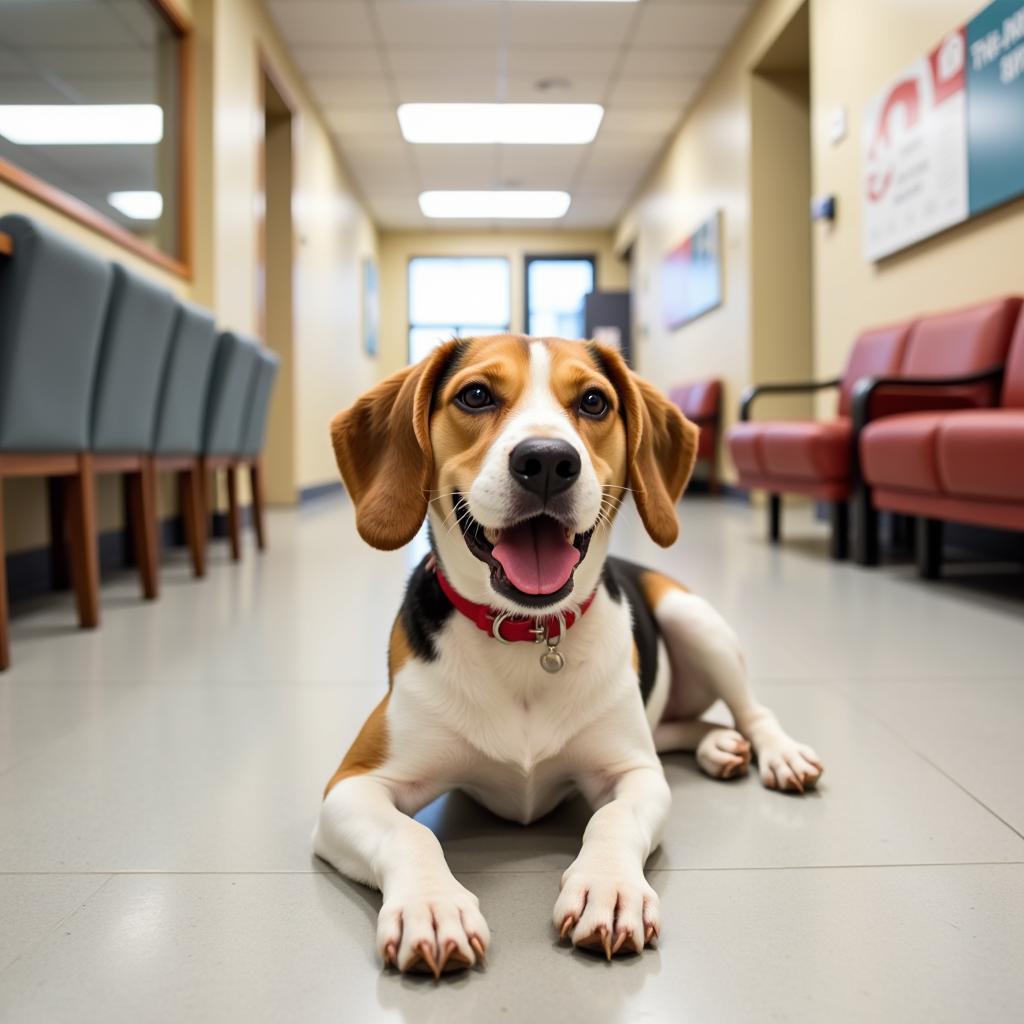 Happy Dog at the Brandon Animal Hospital