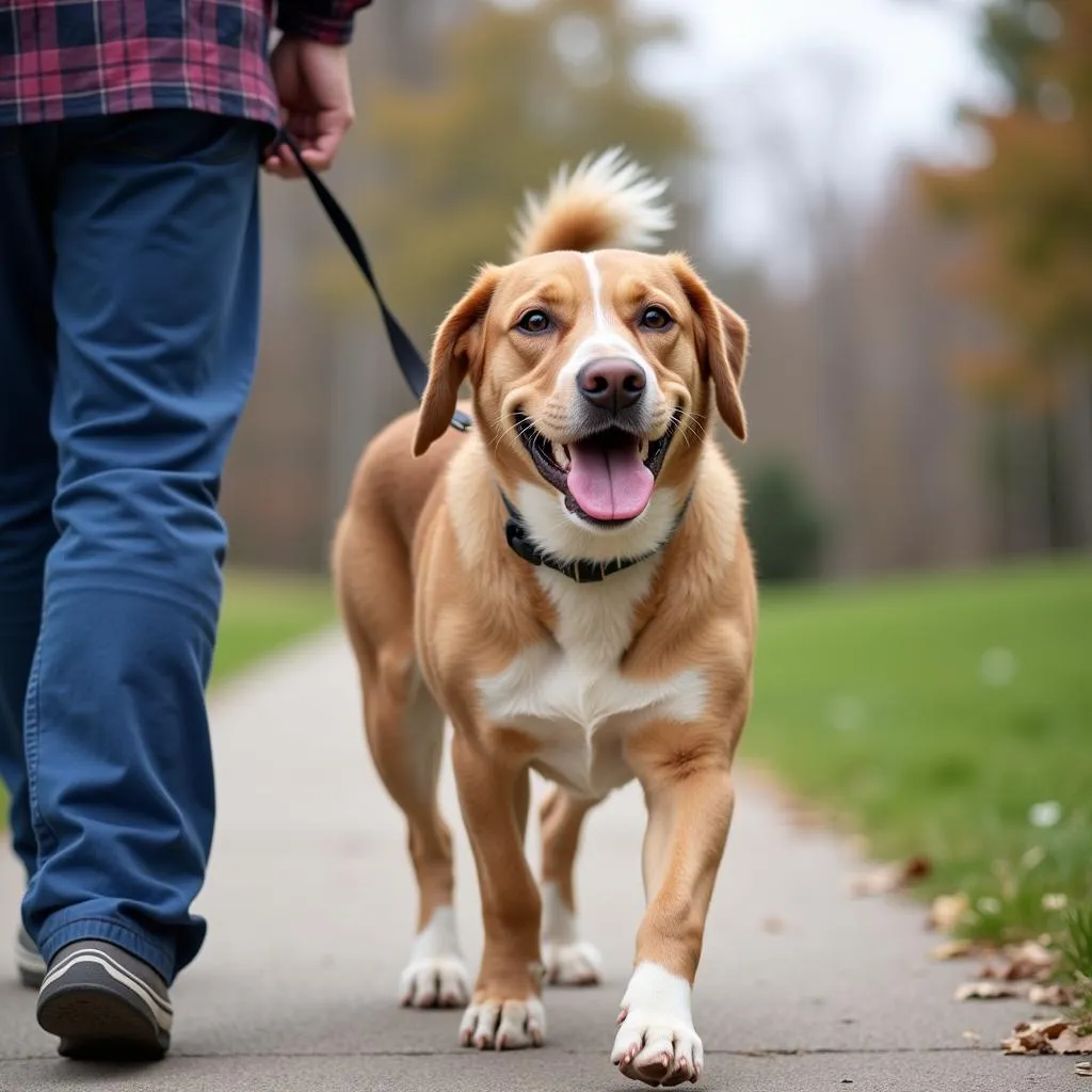 Happy Dog Leaving Vet Clinic