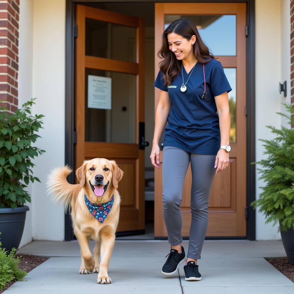 Happy Dog Leaving Clinic