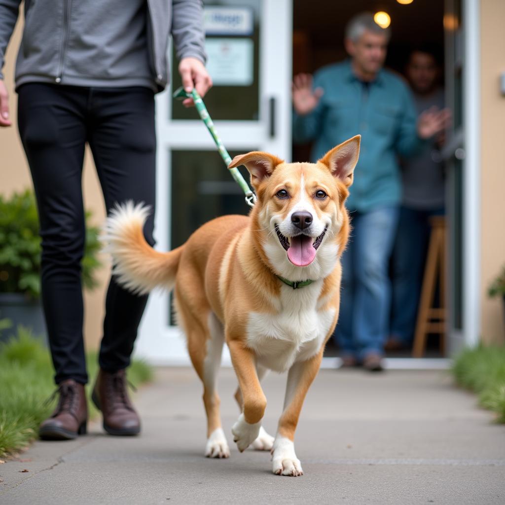  Happy Dog Leaving Taylor Animal Hospital