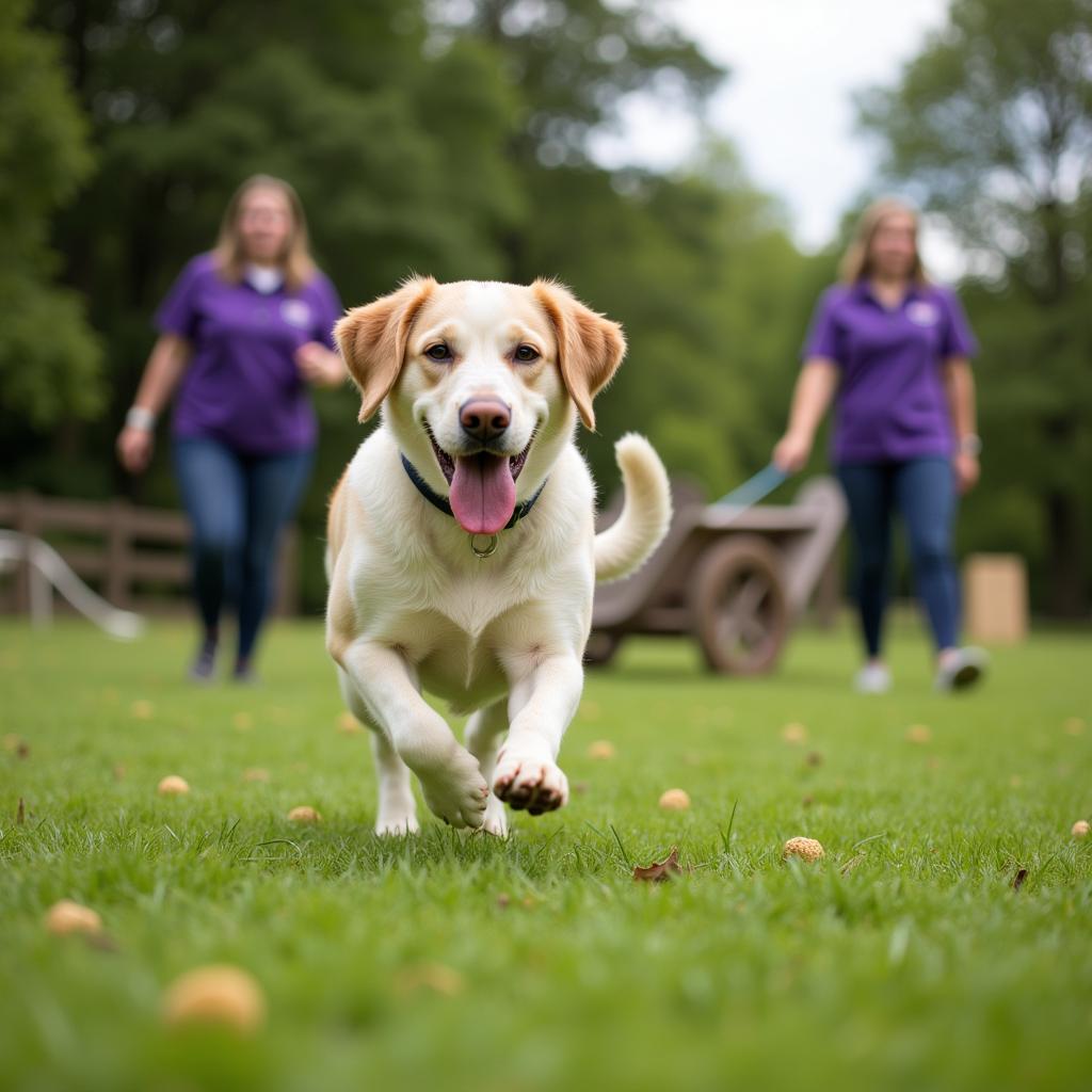 Happy Dog Playing at Southwood Pet Resort