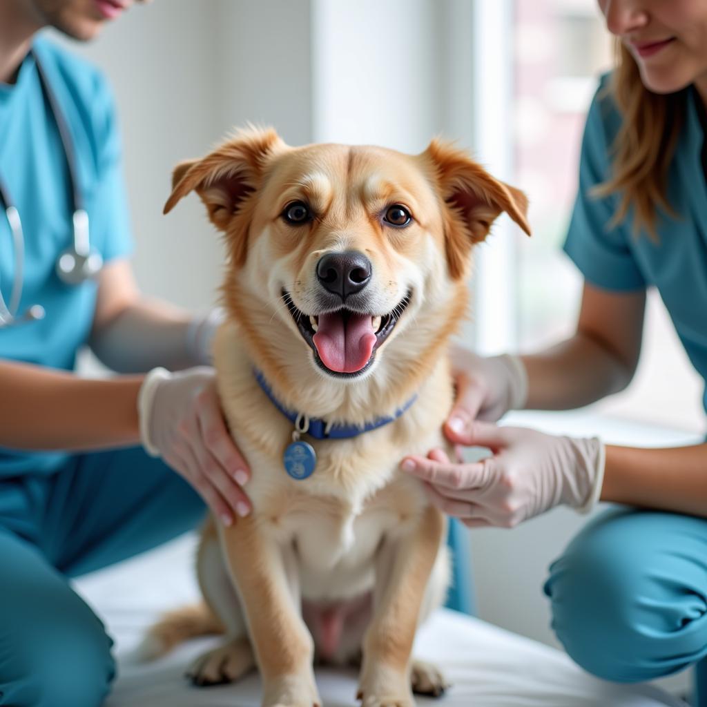 A Happy and Healthy Pet Receiving Care