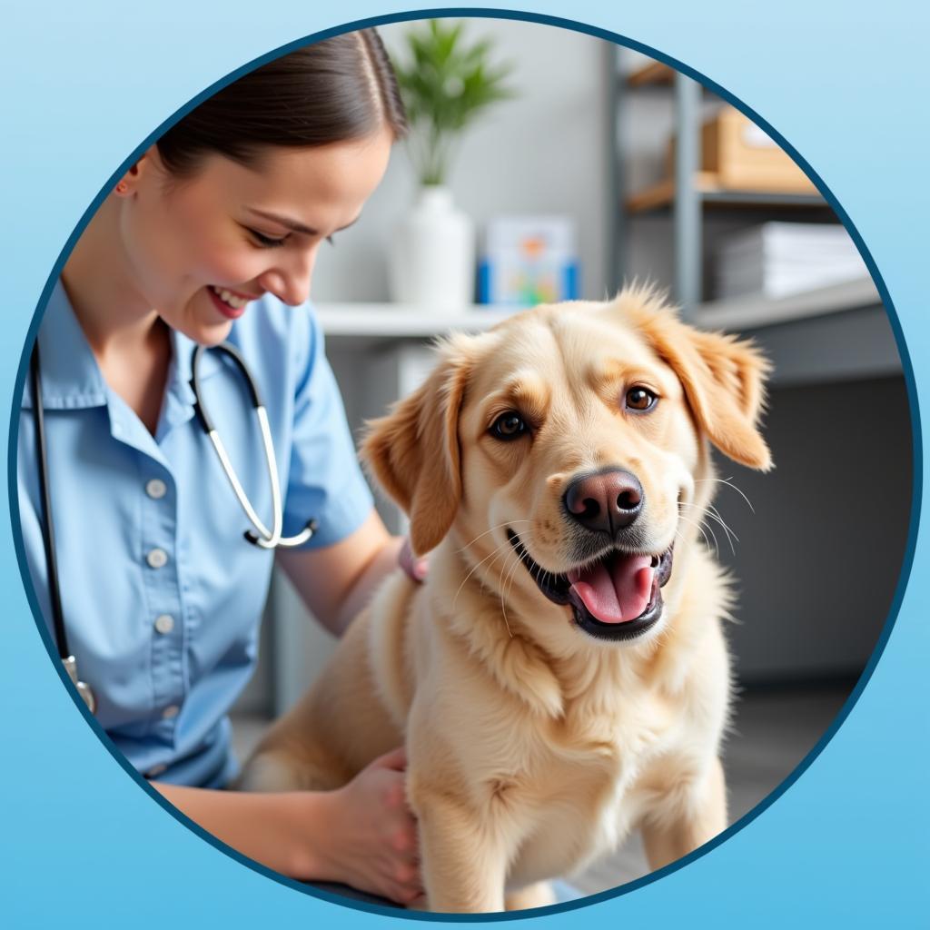 Happy and Healthy Pet at the Vet