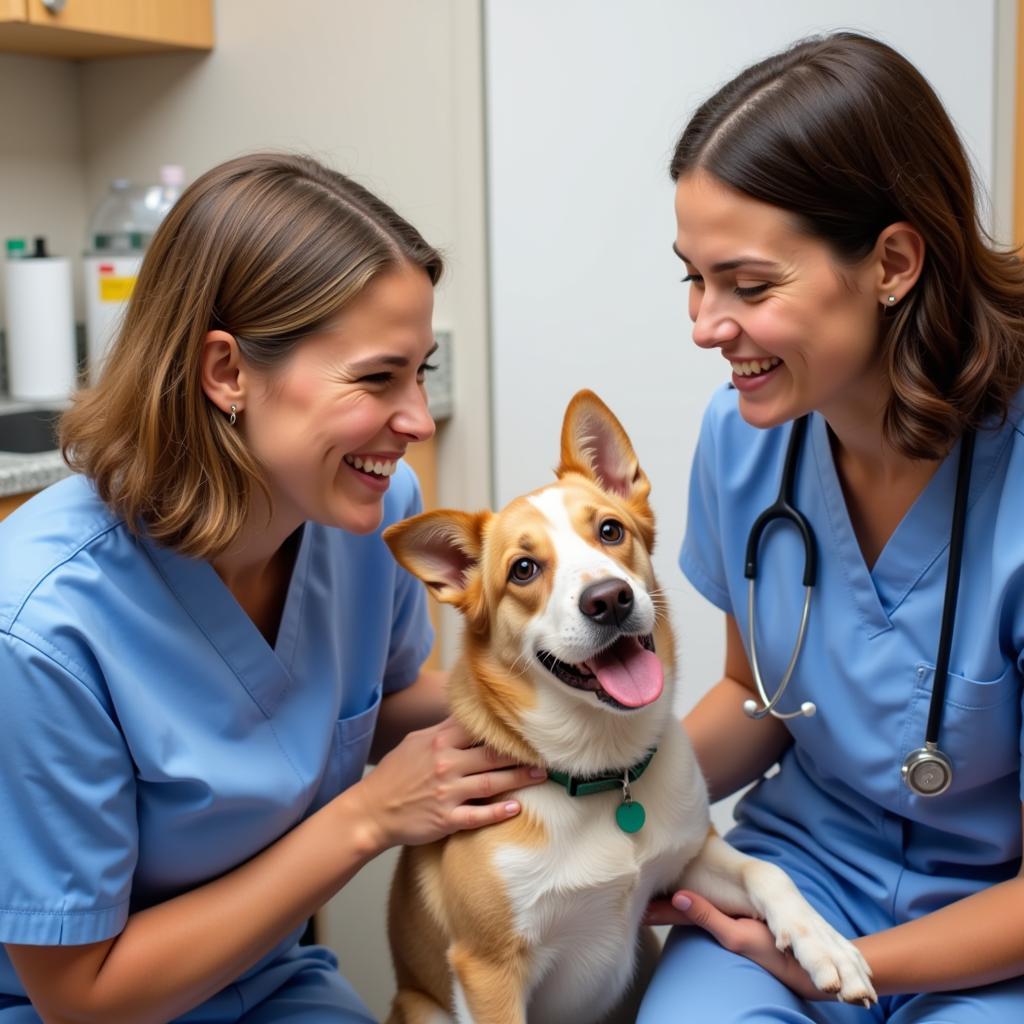 Happy Pet Owner at Klamath Falls Vet