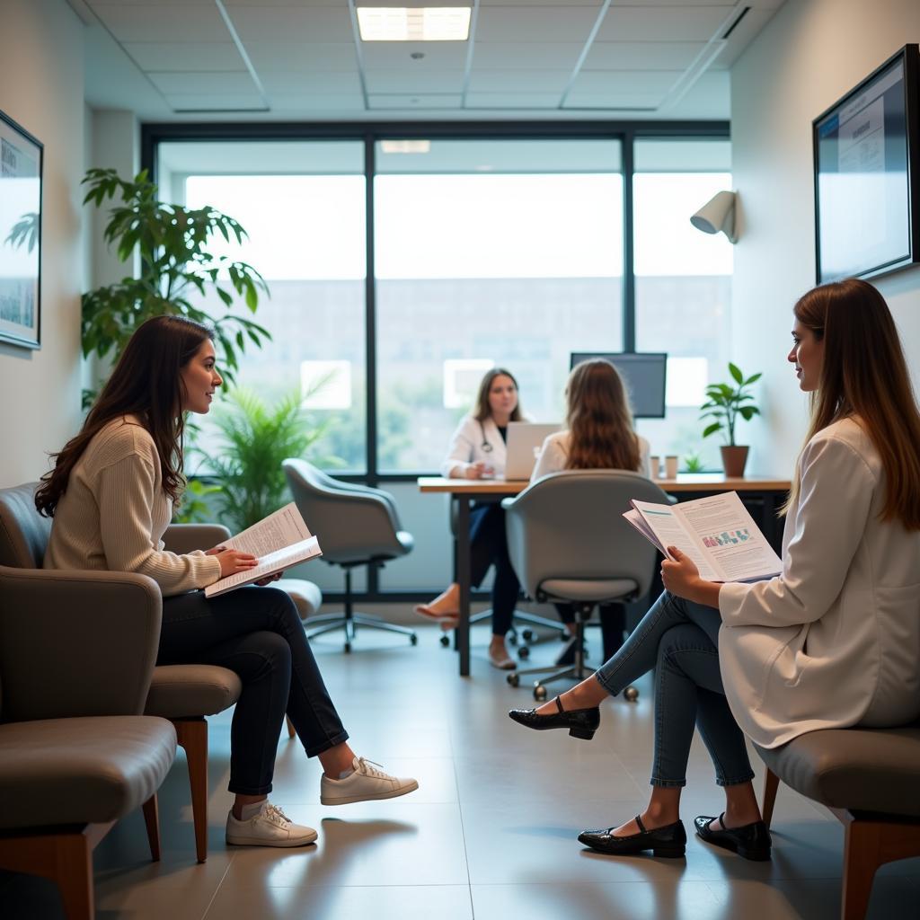 Image of Heywood Hospital's lab waiting area