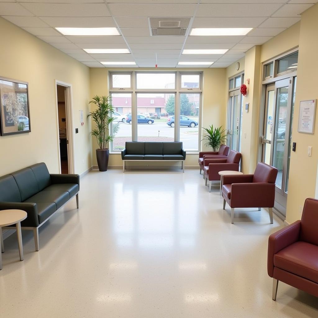 Comfortable and welcoming waiting area at Holy Family Hospital Haverhill