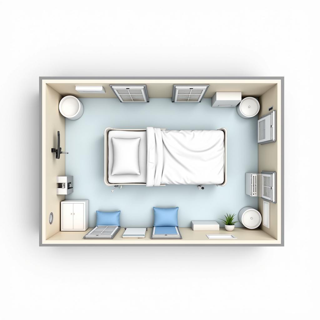 Hospital Bed Room Layout Example