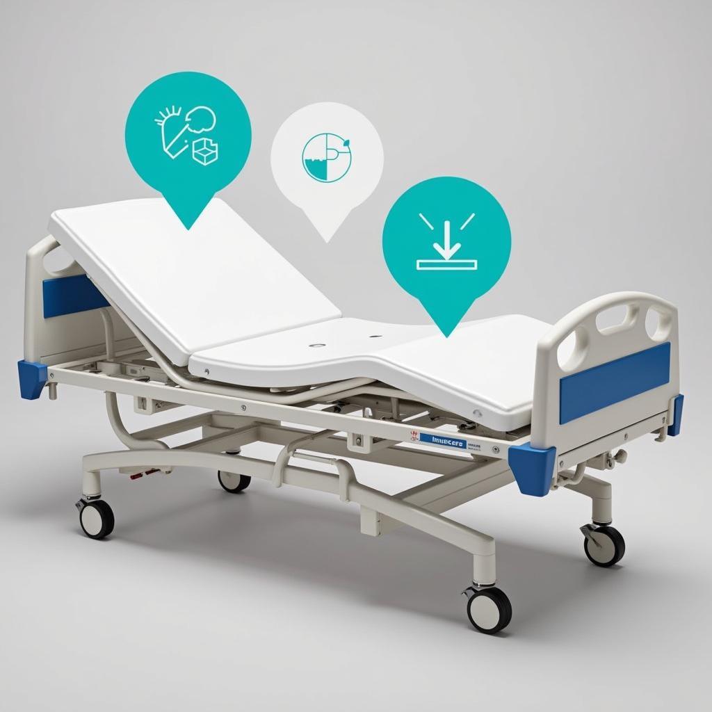 Image of a hospital bed invacare