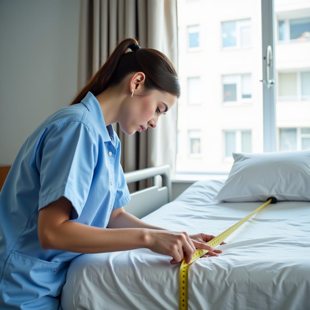 Measuring a hospital bed