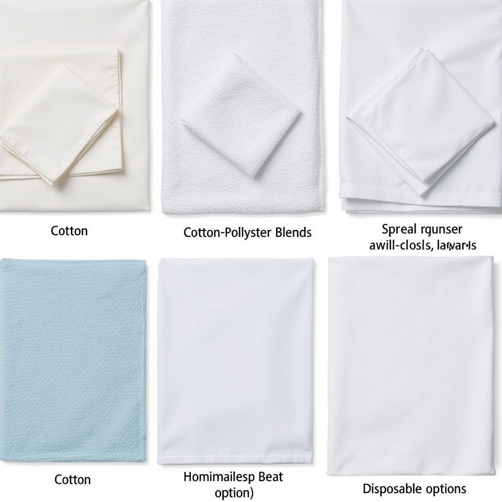 Different materials for hospital bed sheets