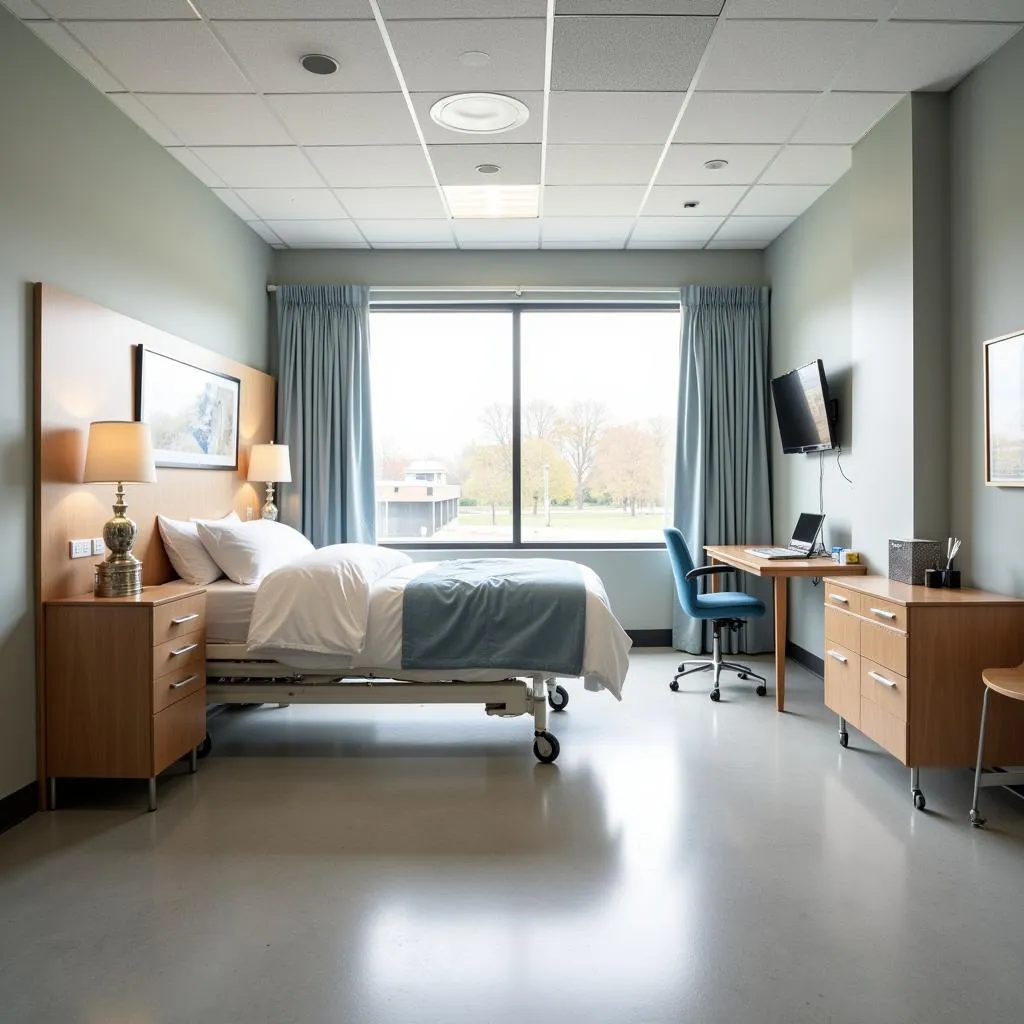 Spacious and comfortable patient rooms at Hospital Centre AL