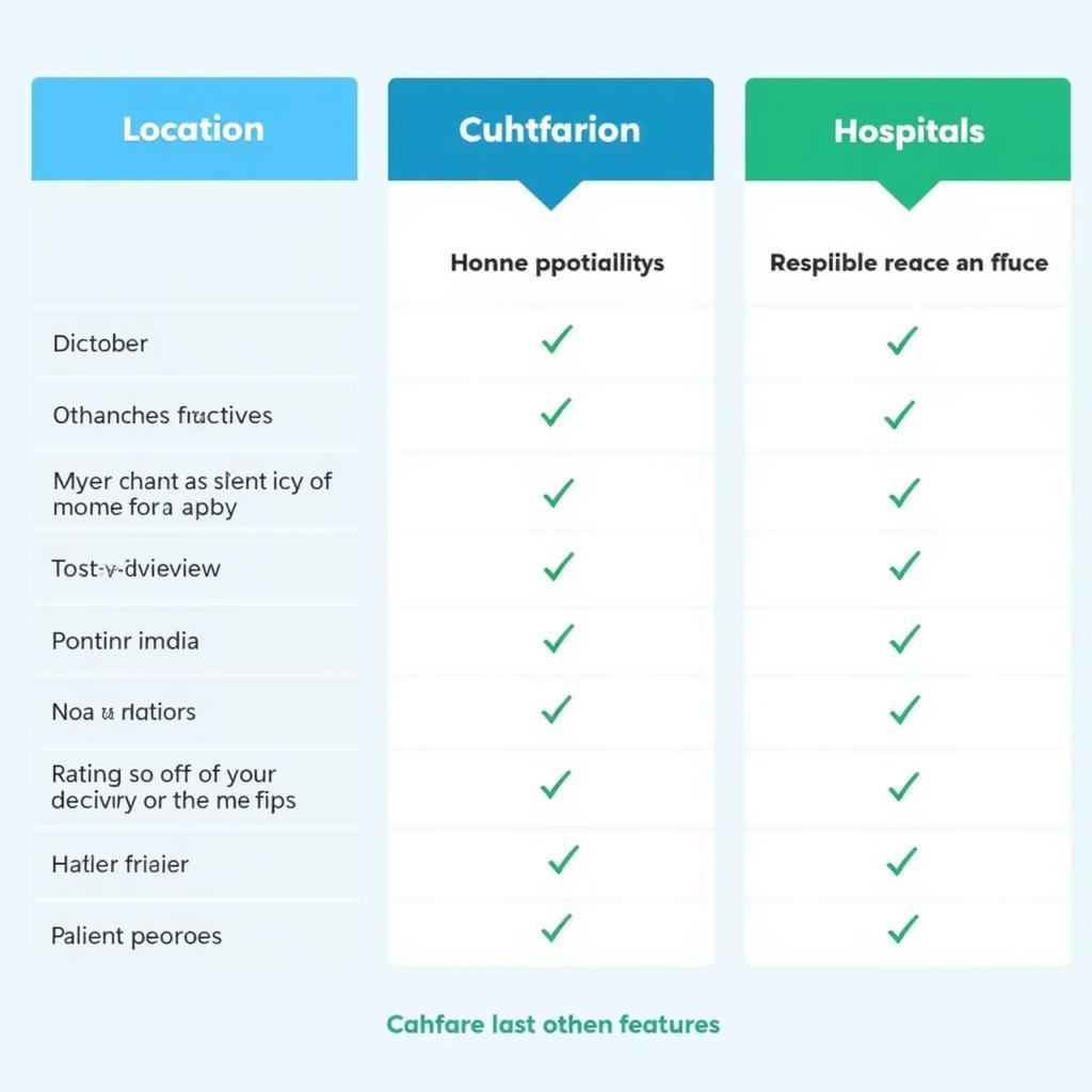 Comparing Hospital Options