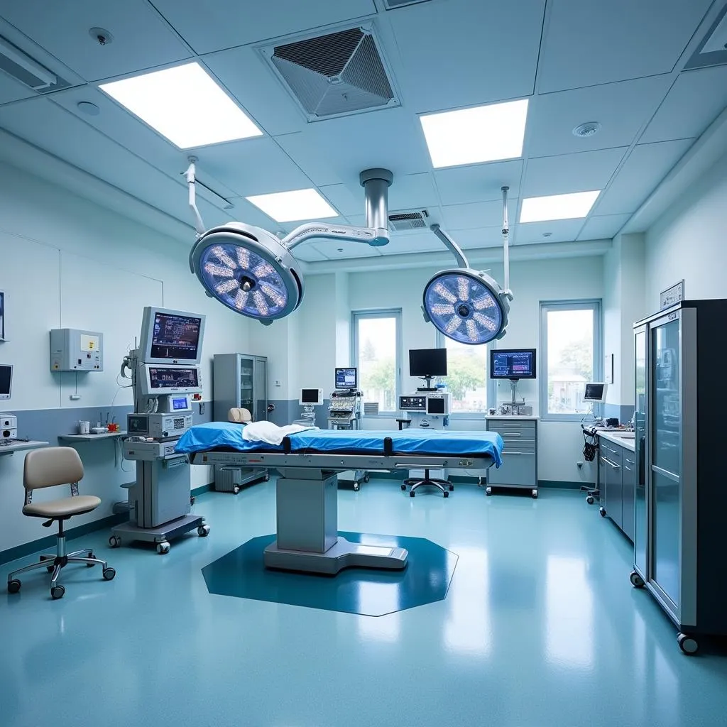 State-of-the-art operating room with advanced medical equipment.