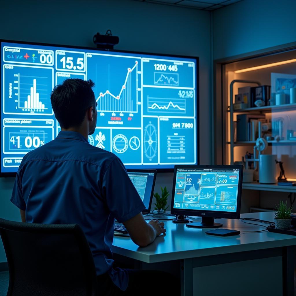 Hospital Engineer Monitoring Boiler System