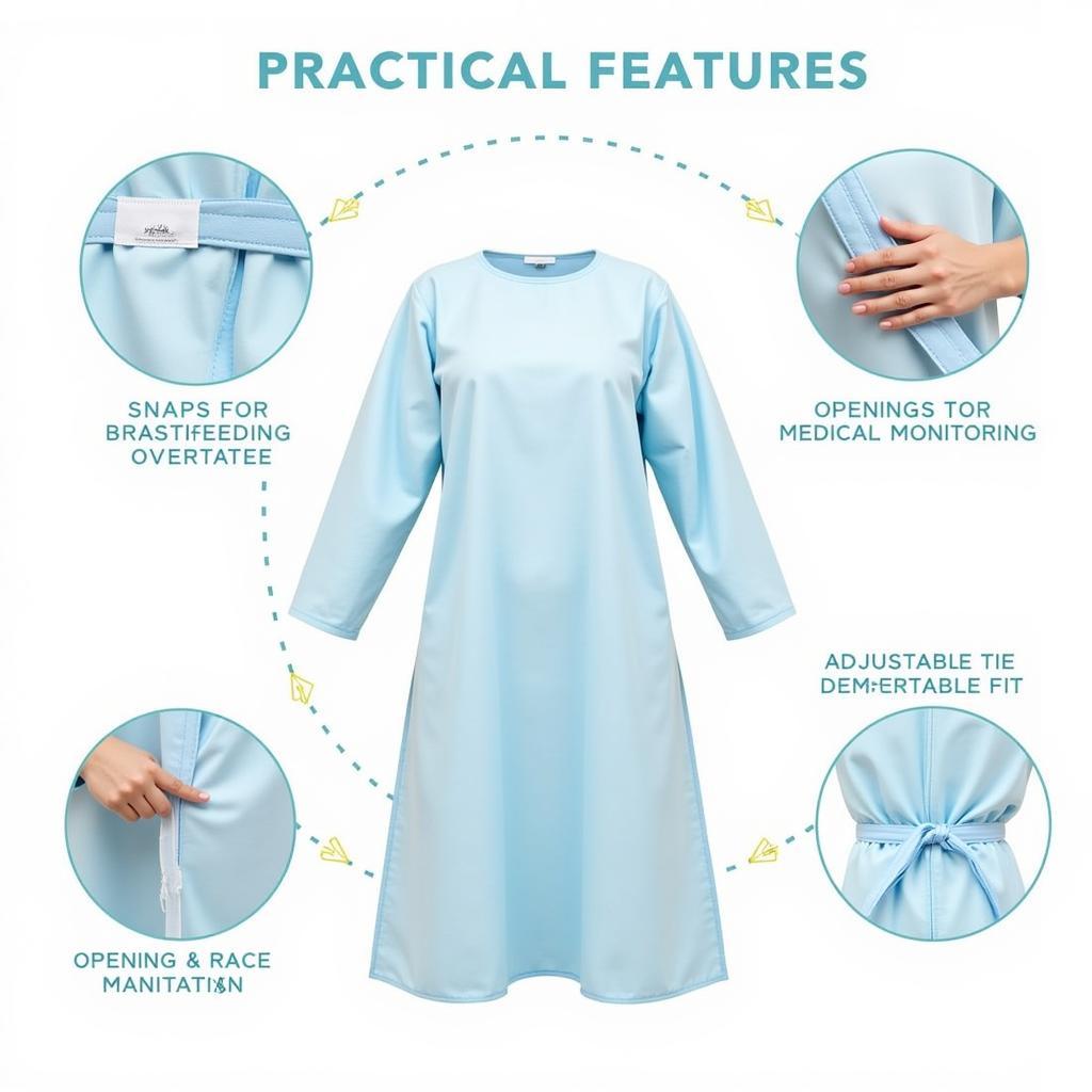 Hospital Gown Features for Labor