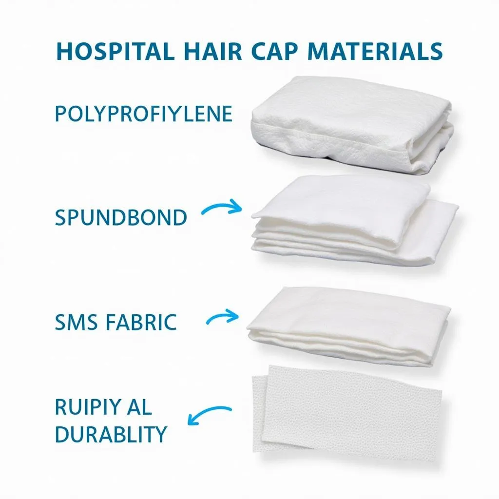 Hospital hair cap materials