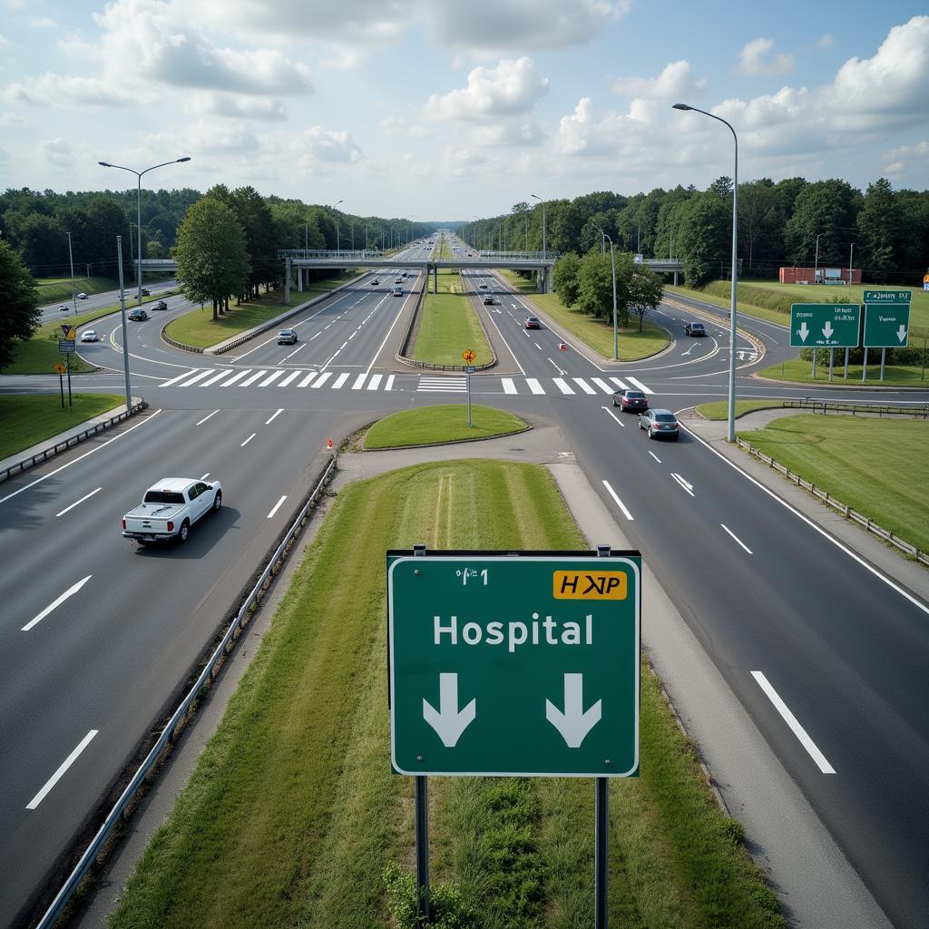 Strategic Placement of Hospital Highway Sign