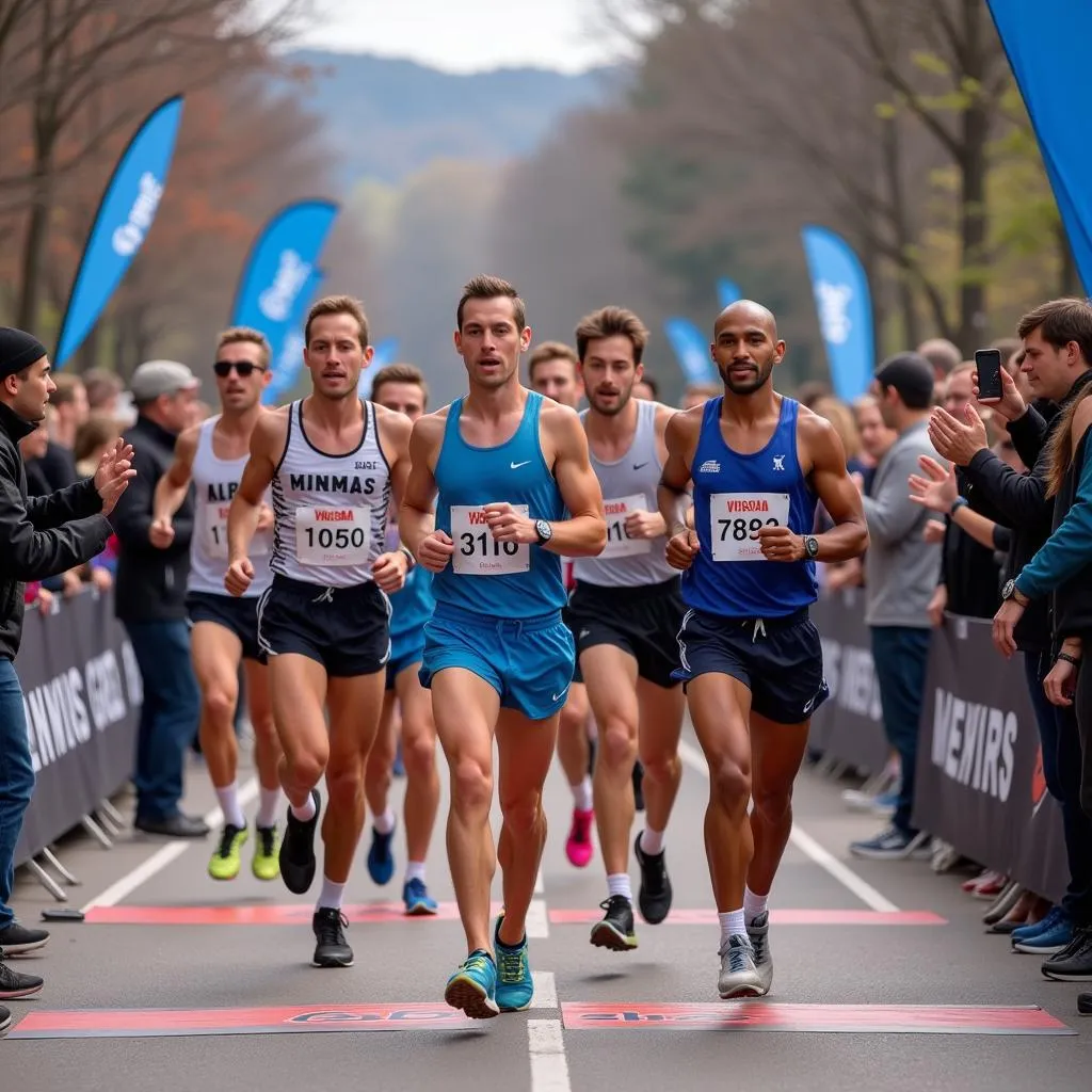 Hospital Hill Race Runners Crossing Finish Line