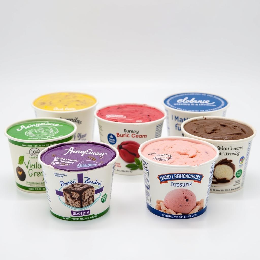 Variety of Hospital Ice Cream Cups