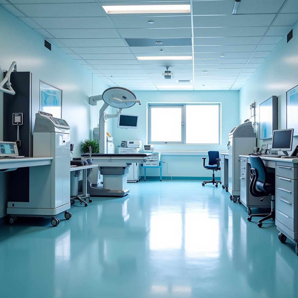 Hospital Interior with Modern Equipment