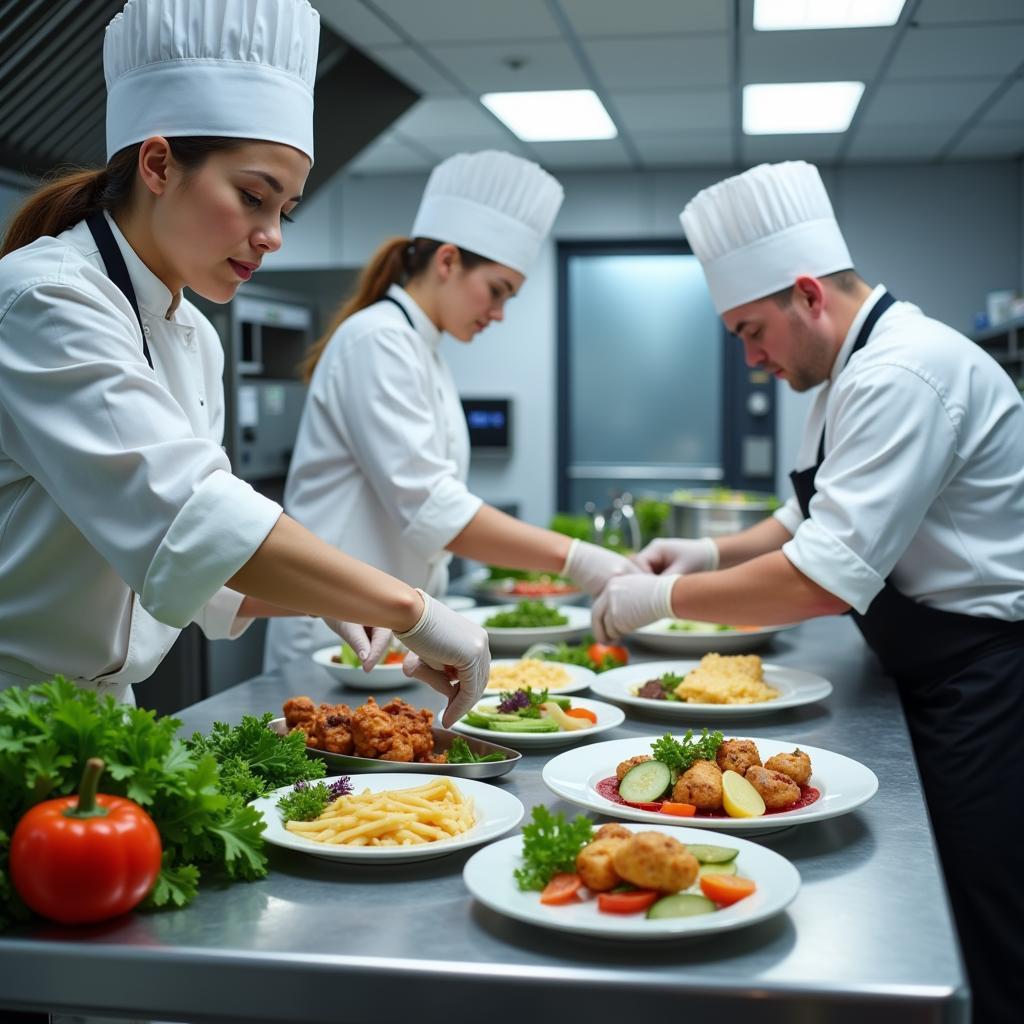 Hospital Chefs Preparing Meals