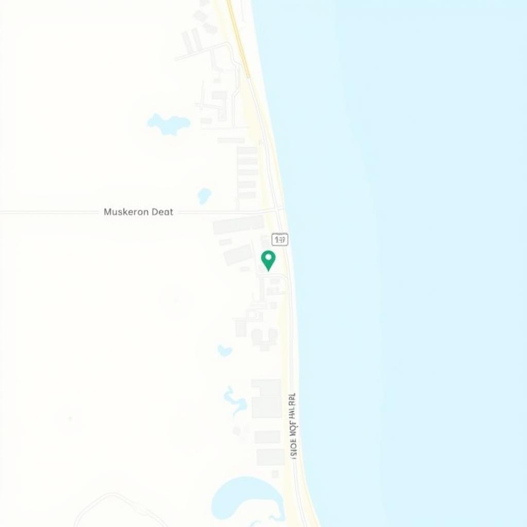 Map showing the location of Baptist Hospital in Gulf Breeze