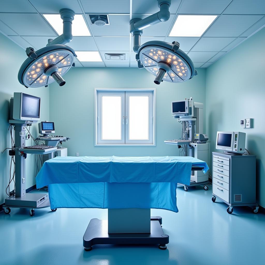 State-of-the-art operating room with advanced surgical equipment.