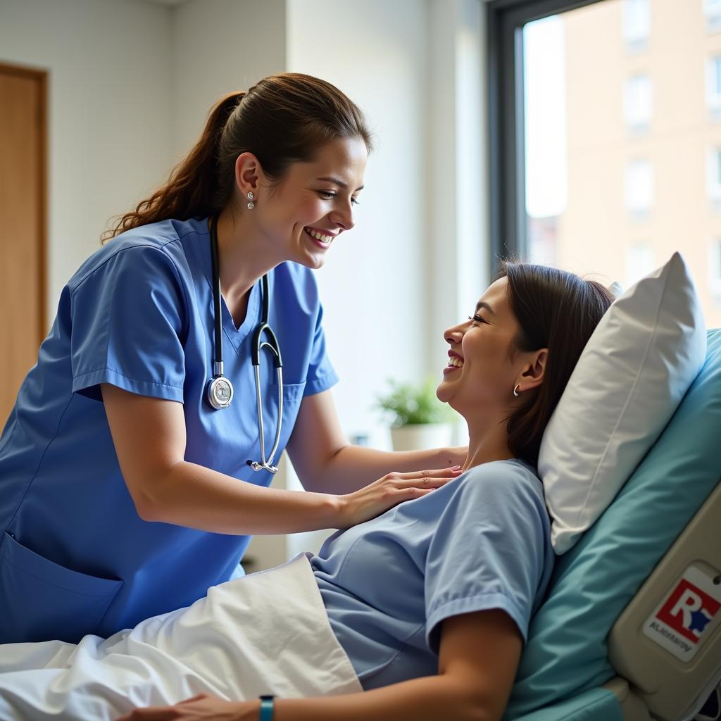 Compassionate patient care in a Pittsburg, Kansas, hospital room