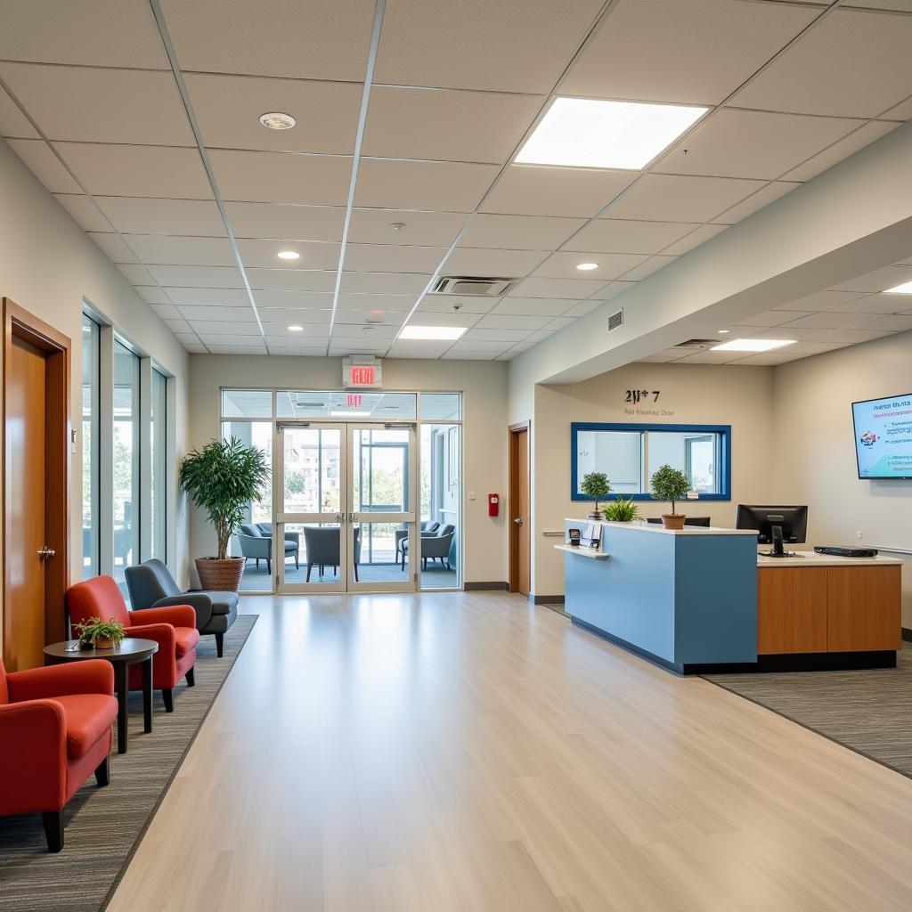 Reception and waiting area of Ronaldo Gazolla Hospital