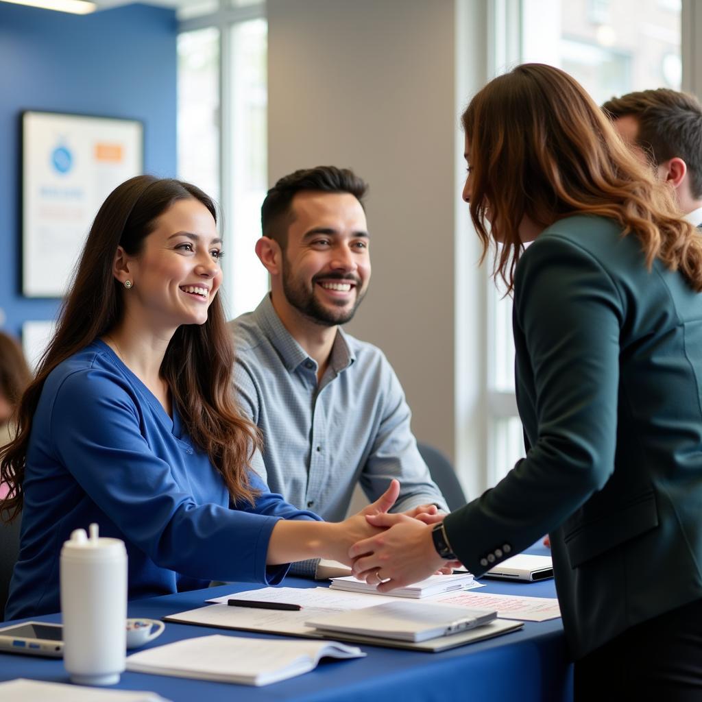 Hospital Recruiters at Job Fair