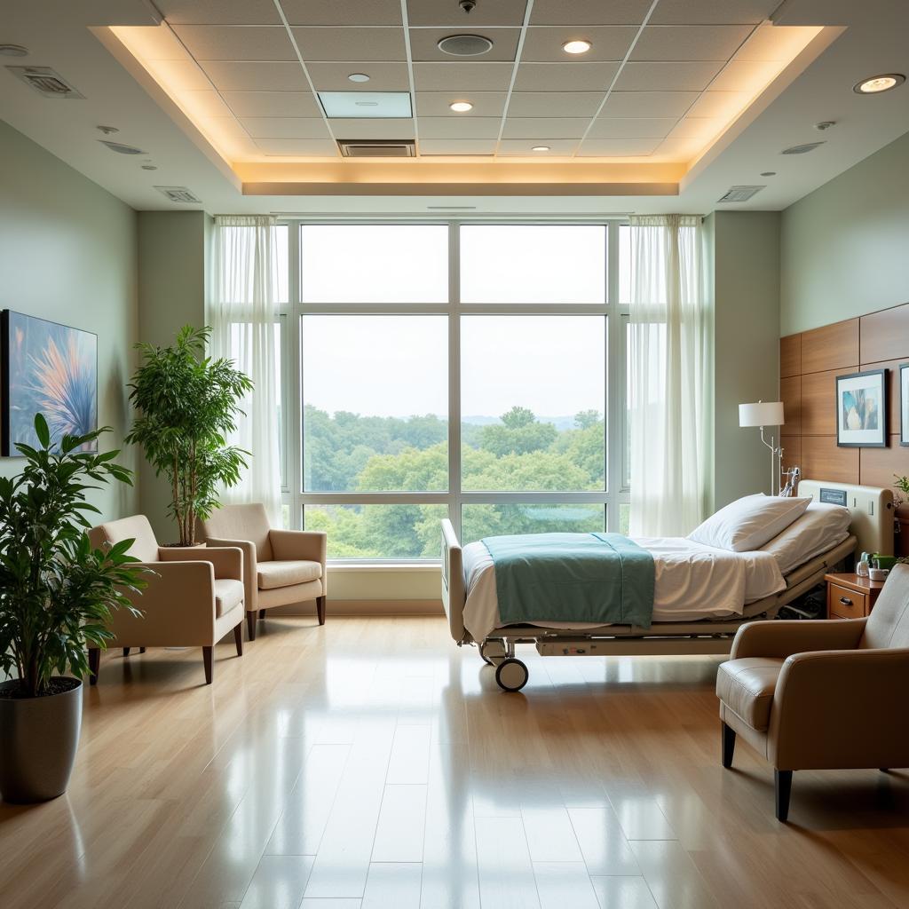 Patient Room Bathed in Natural Light