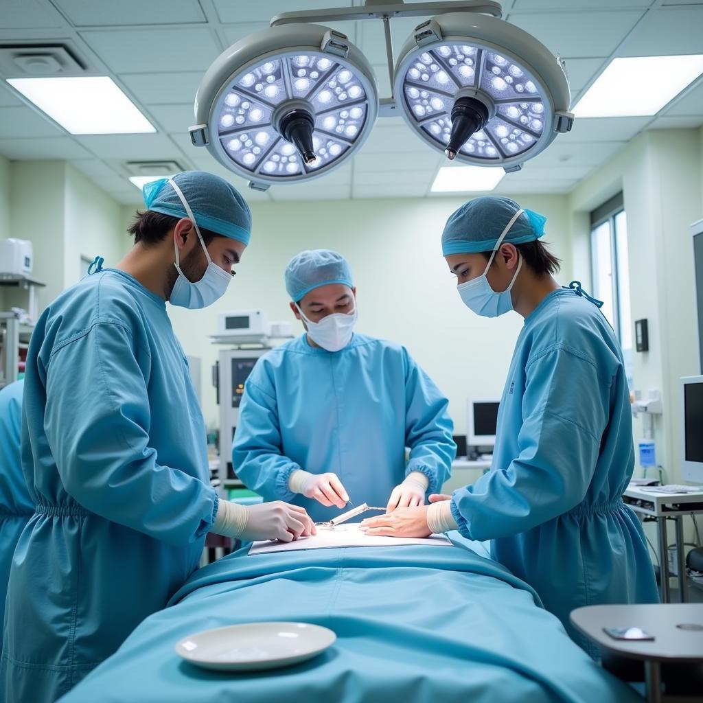 State-of-the-art operating room with advanced surgical equipment