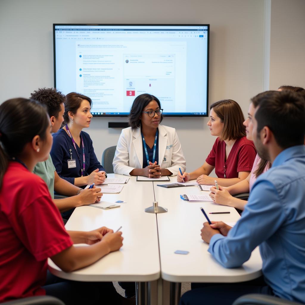 Hospital SLP team meeting