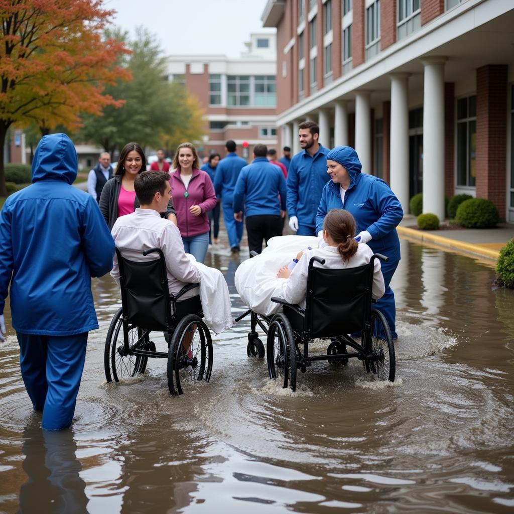 Patient Evacuation During a Flood