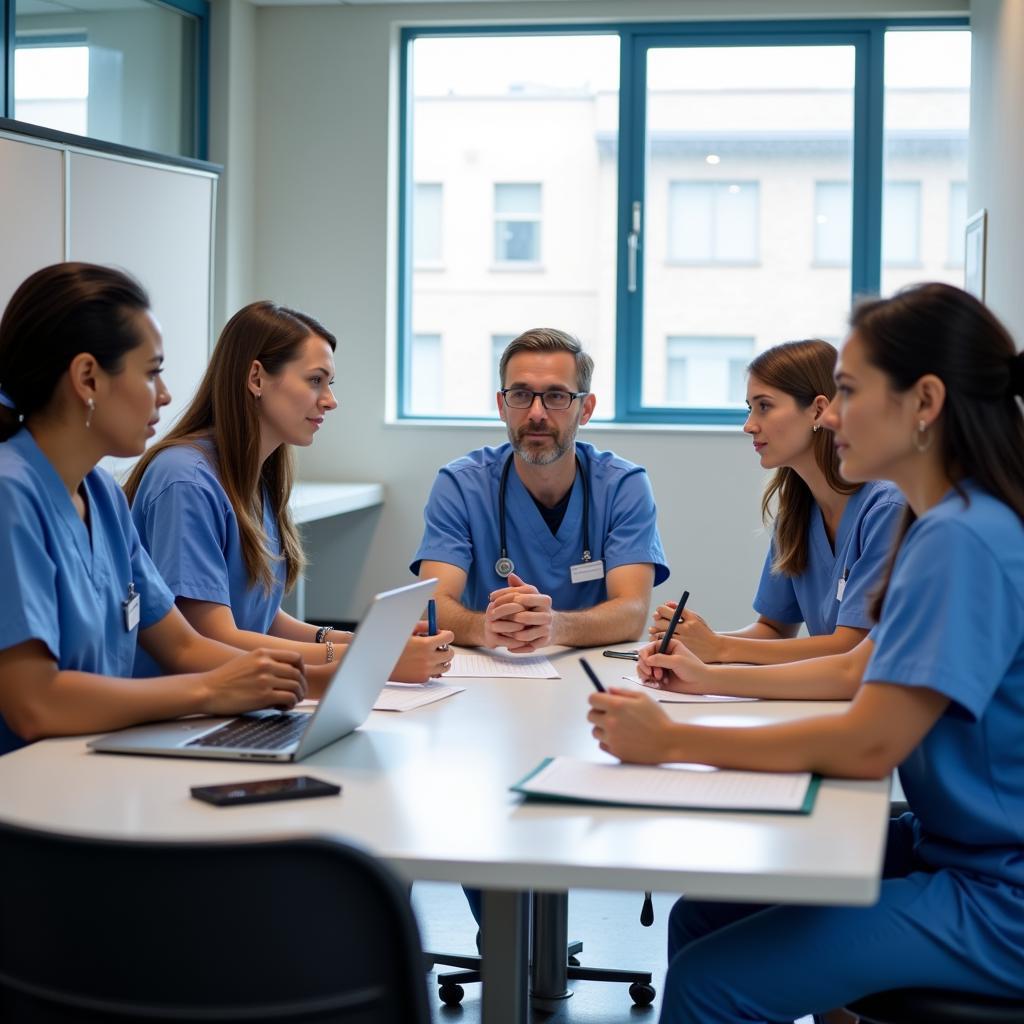 San Jose Hospital Staff Meeting on Patient Care