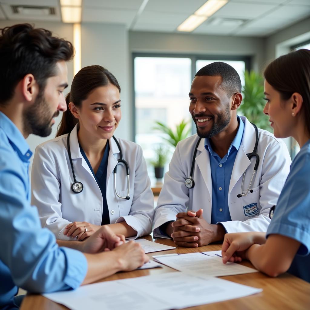 Hospital Staff Meeting on Patient Care