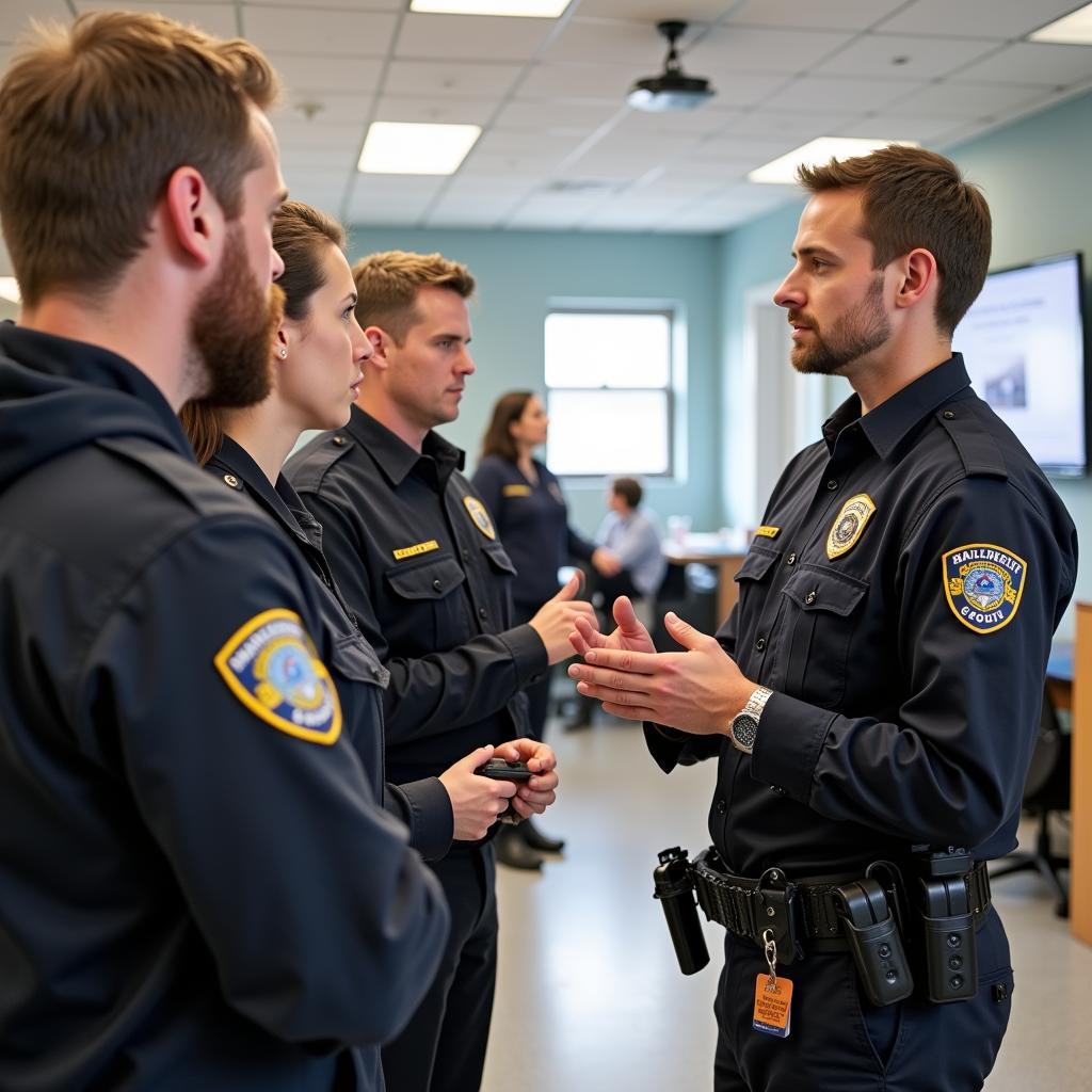 Hospital Staff Participating in Security Training