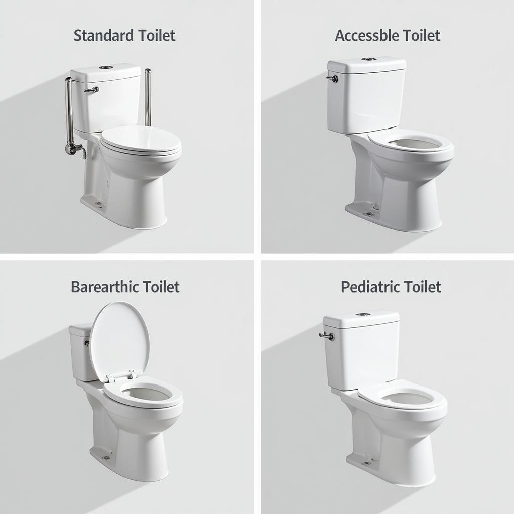 Variations of Hospital Toilets