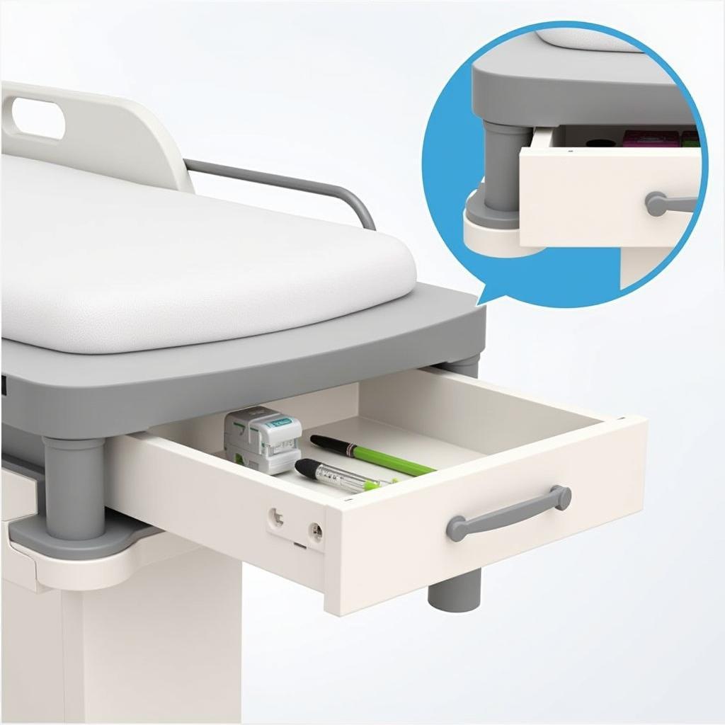 Hospital Tray Table with Drawer