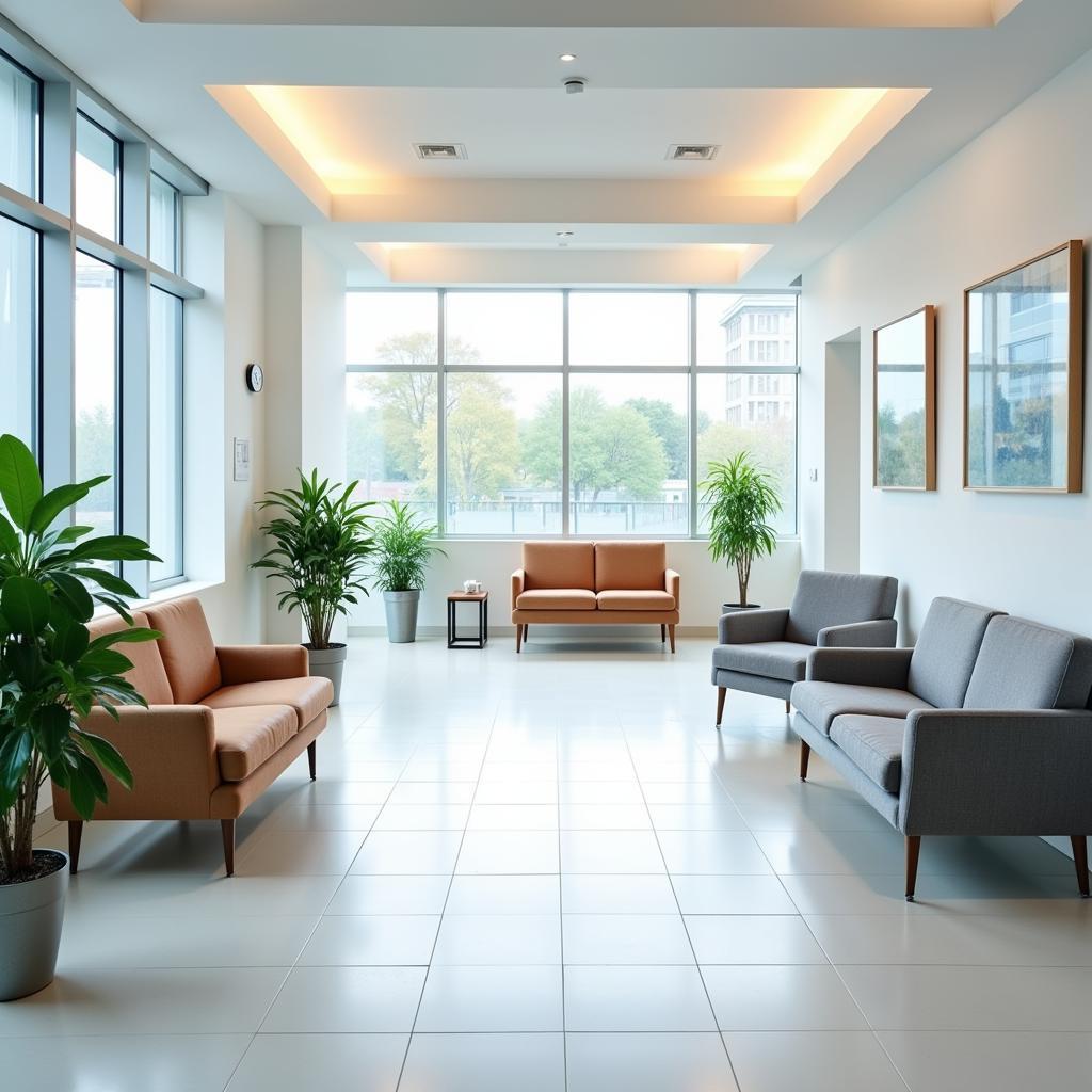 Welcoming and comfortable hospital waiting area