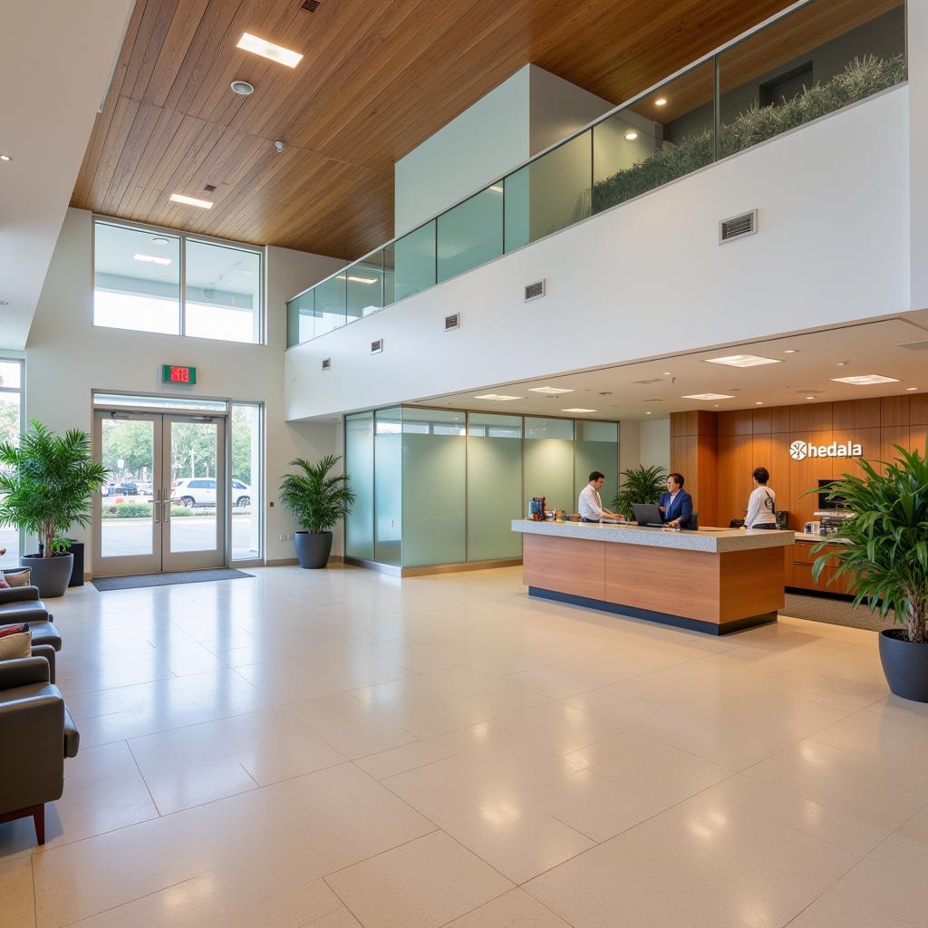 Spacious and comfortable hospital waiting area in Mexicali